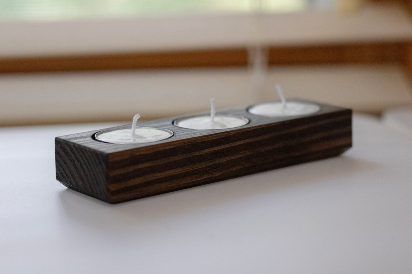 Triple Tea Candle Holder - Pine
