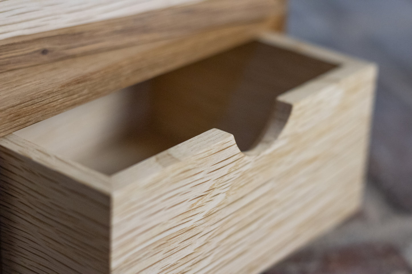 Pair of White Oak Wooden Boxes
