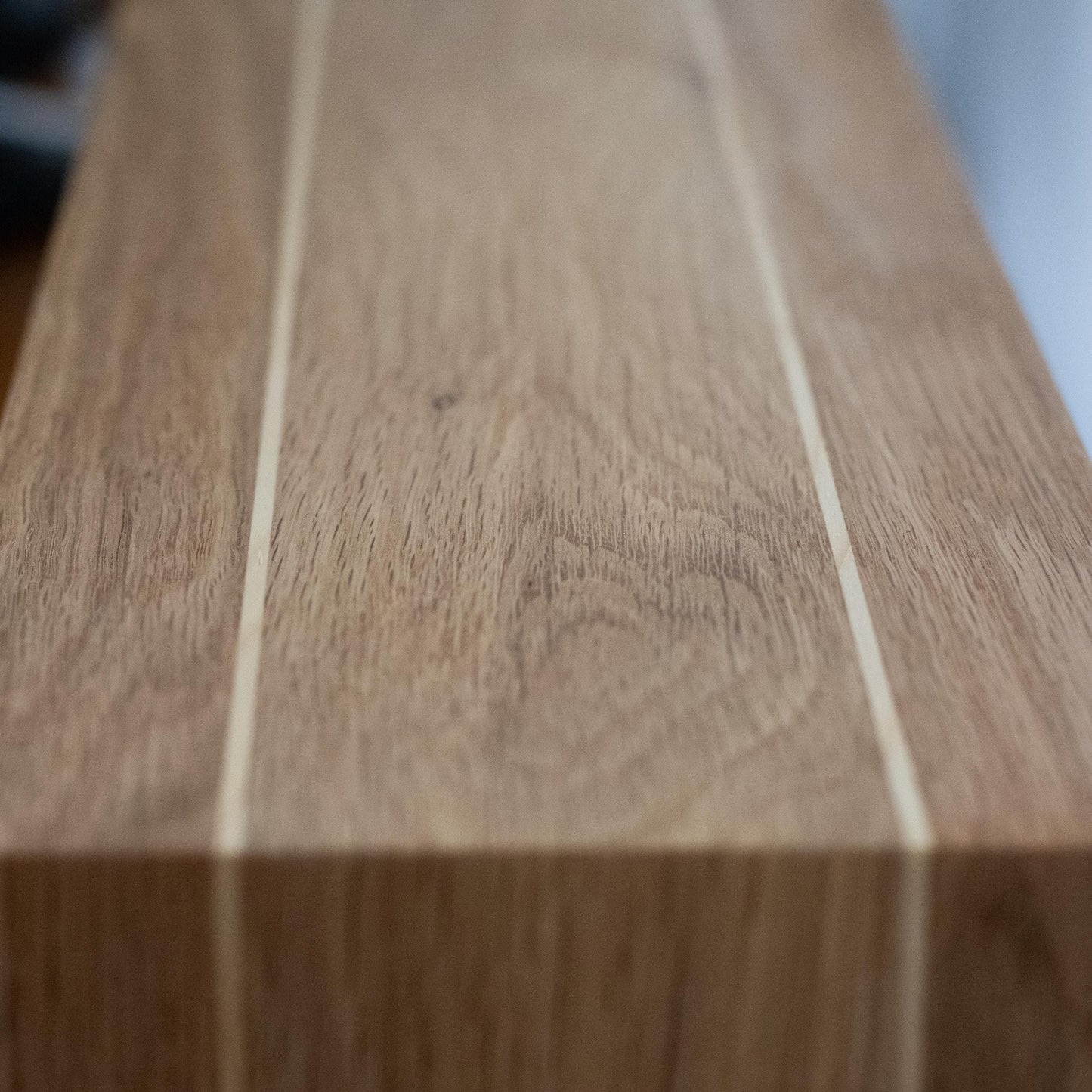 Harmonia - Versatile Wood Storage Unit | Handmade Modern Minimalist | Unique Striped Oak Shelf