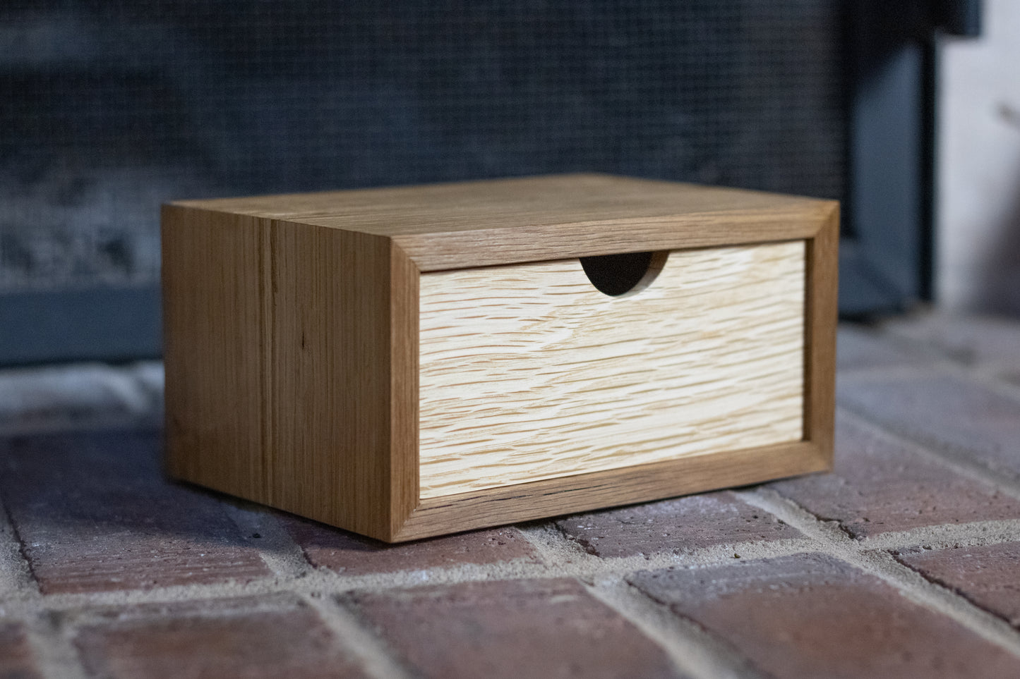 Pair of White Oak Wooden Boxes